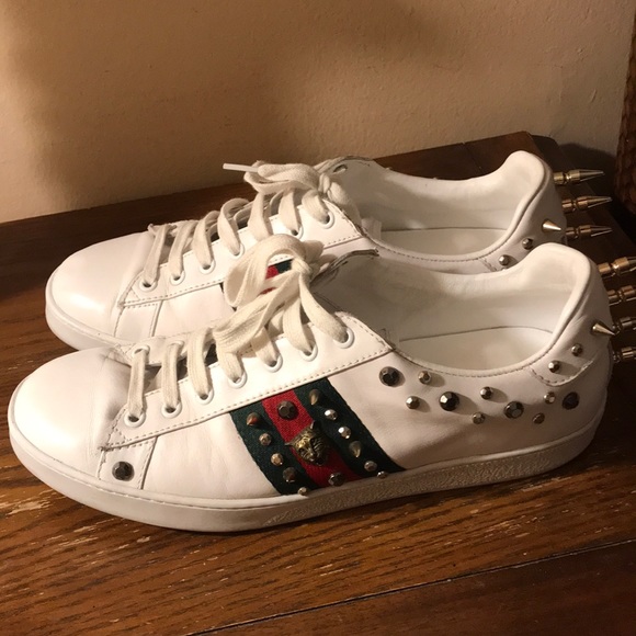 Gucci Ace Punk Studs Leather low top sneakers - Picture 4 of 7